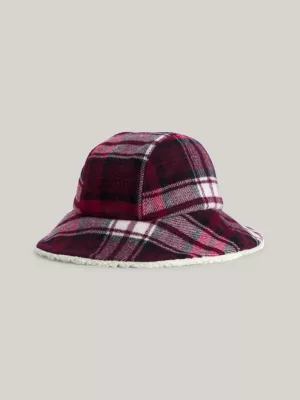 Chapéu Bucket com Monograma TH e Estampa Tartan