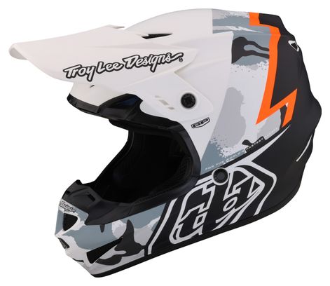 Casque Intégral Troy Lee Designs GP Volt Camo/Blanc