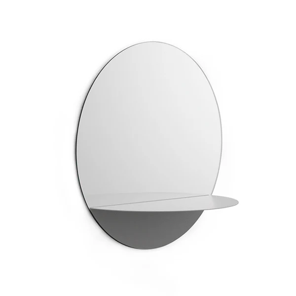 Normann Copenhagen  Horizon spejl, grå - Ø34cm.