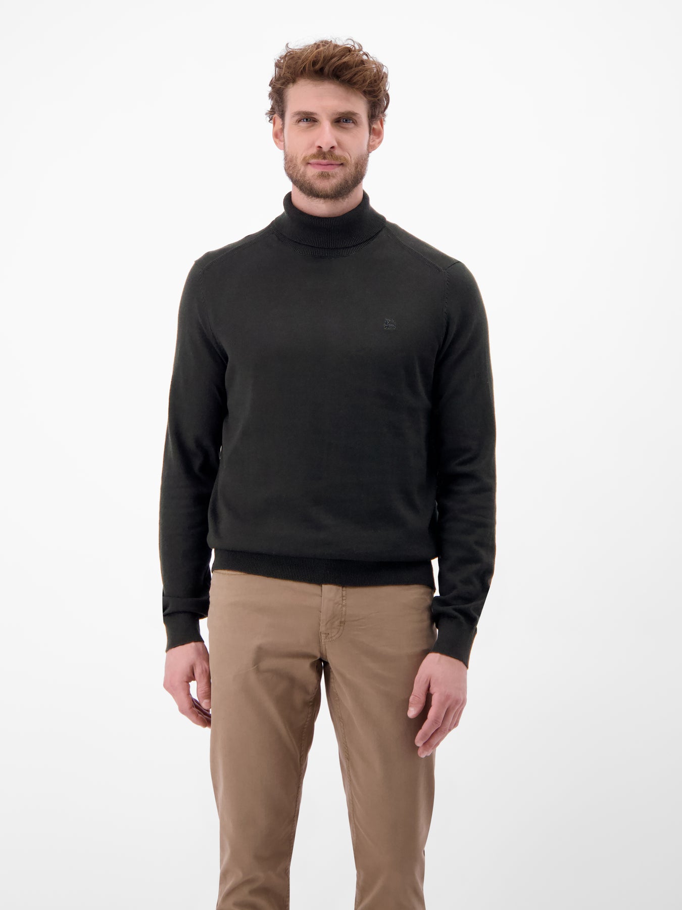 Herren Rollkragen-Strickpullover