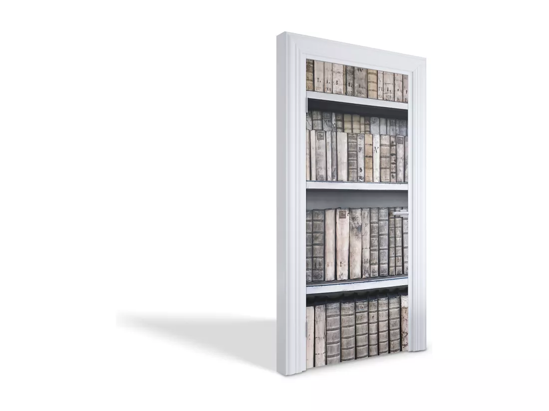 Stickers de porte autocollants - Livres anciens 95x205 cm