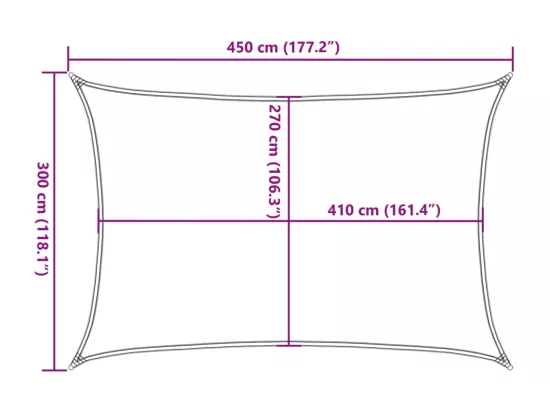 Voile d'ombrage 160 g/m² Terre cuite 3x4,5 m PEHD
