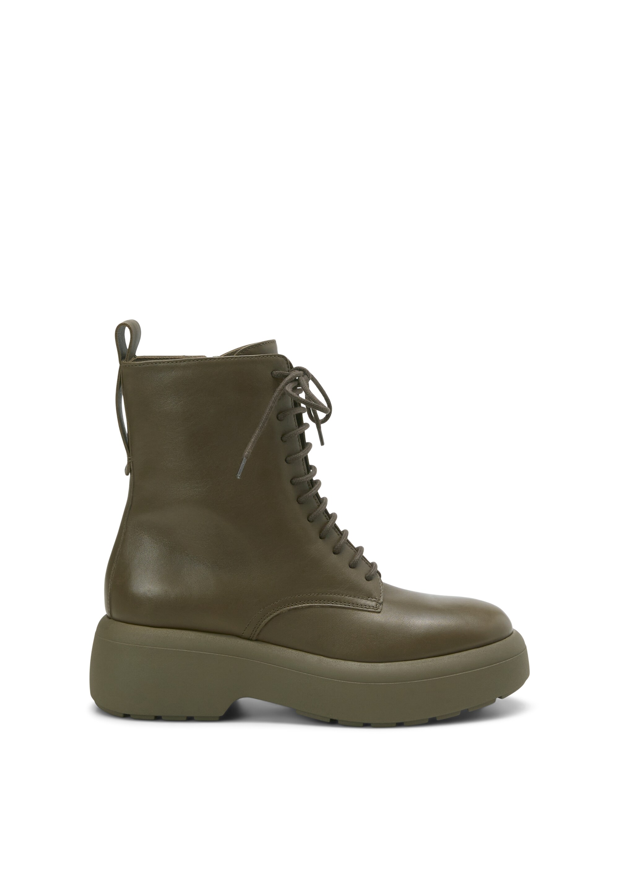 Schnürstiefel aus glattem Kalbleder