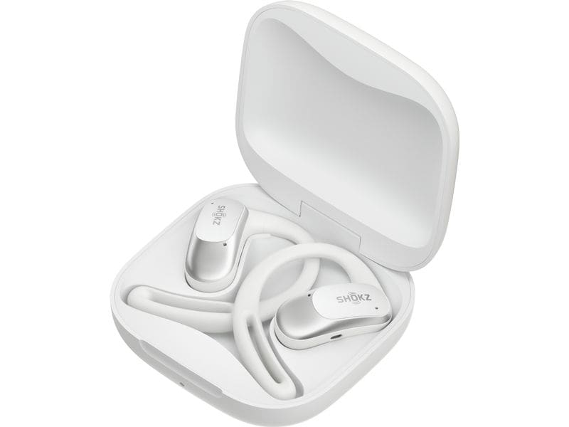 Shokz Wireless In-Ear-Kopfhörer OpenFit Air Weiss Open-Ear-Sportkopfhörer