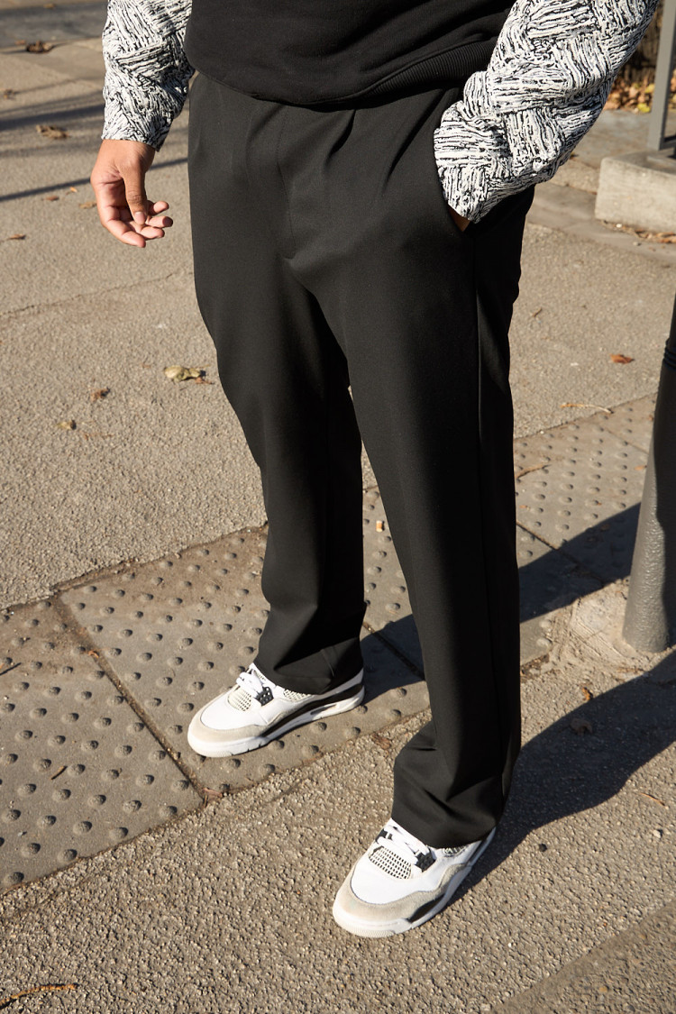 Pantalon large noir