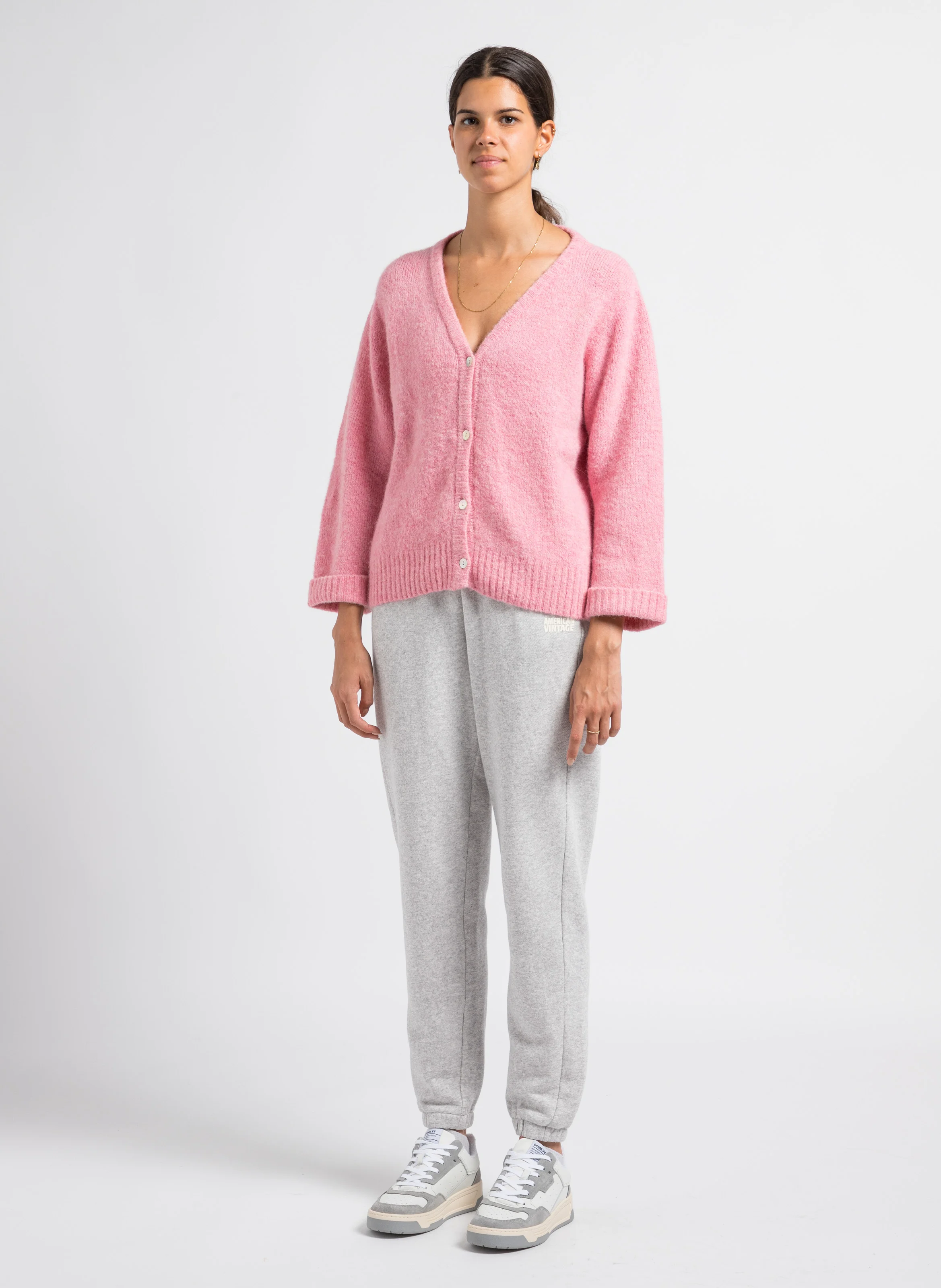 KODYTOWN - Jogging taille haute en coton | Gris