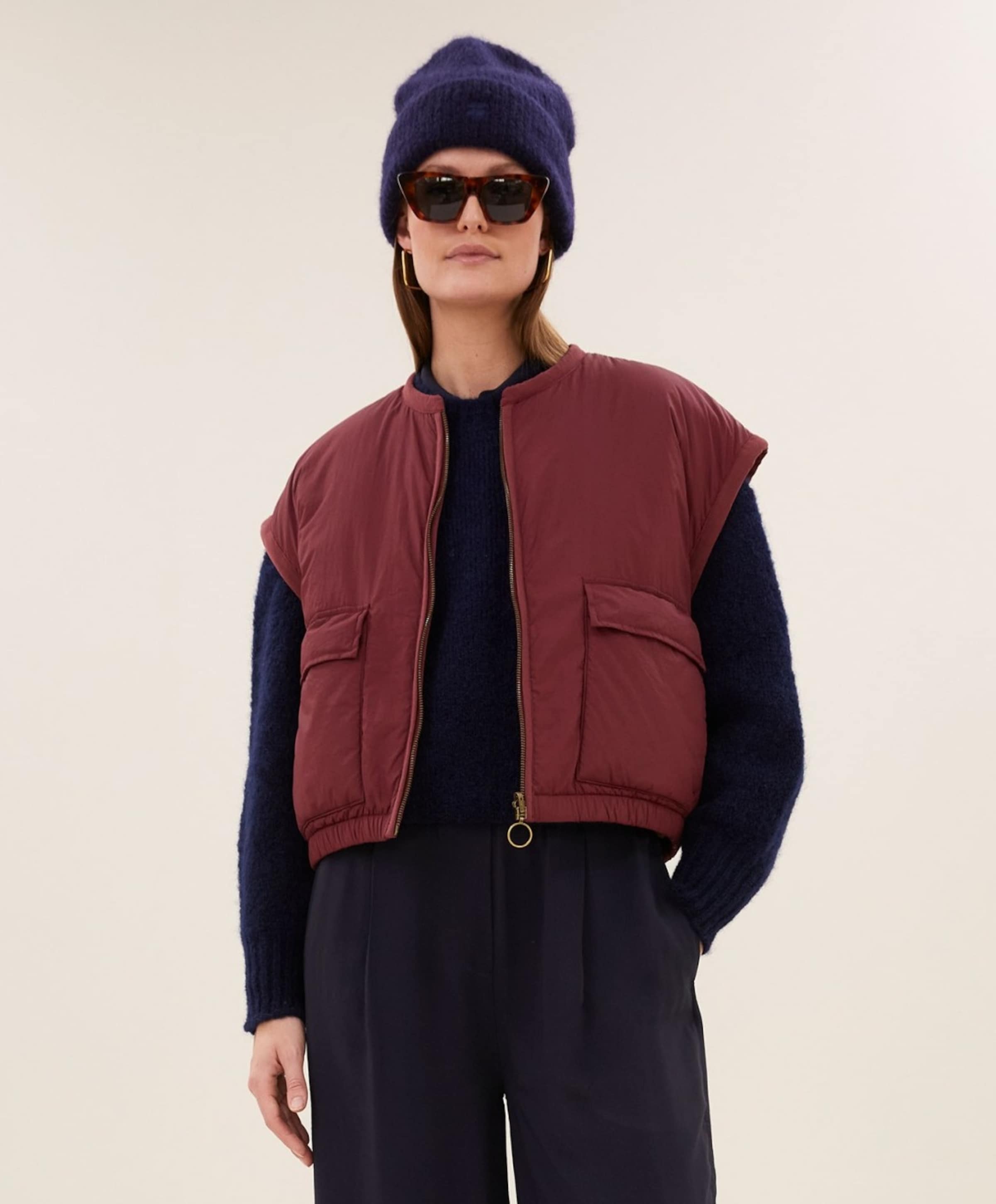 by-bar Dames gilet bordeaux