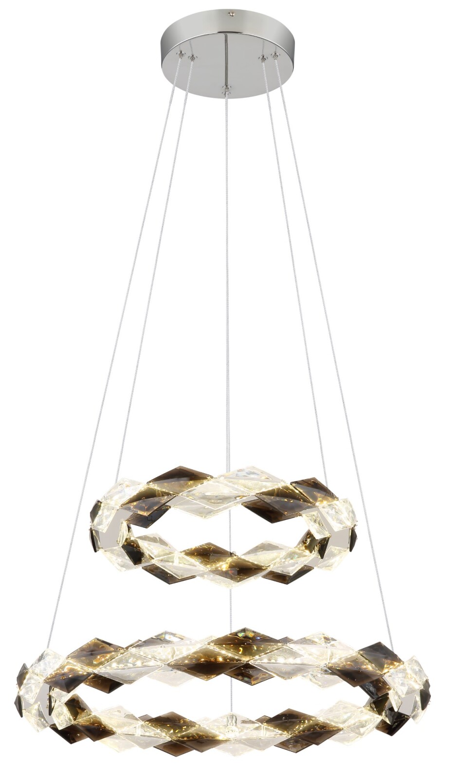 LED-Hängeleuchte - Chrom-rauchfarben - 130 cm
