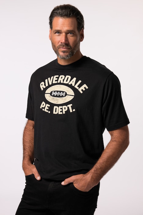 JP 1880 T-Shirt Bauchfit, Halbarm, Badges, XXL bis 8 XL