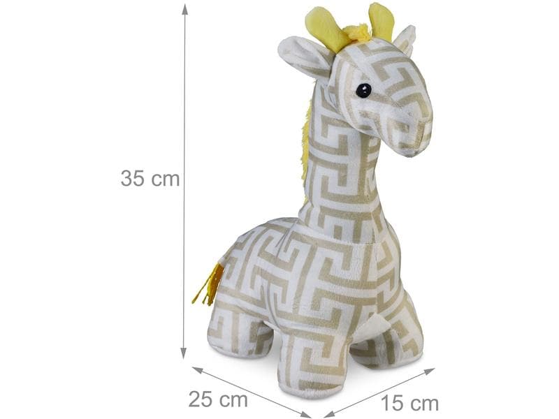 relaxdays Türsicherung Giraffe 35 x 15 x 25 cm Türstofftier im dekorativen Giraffen-Design