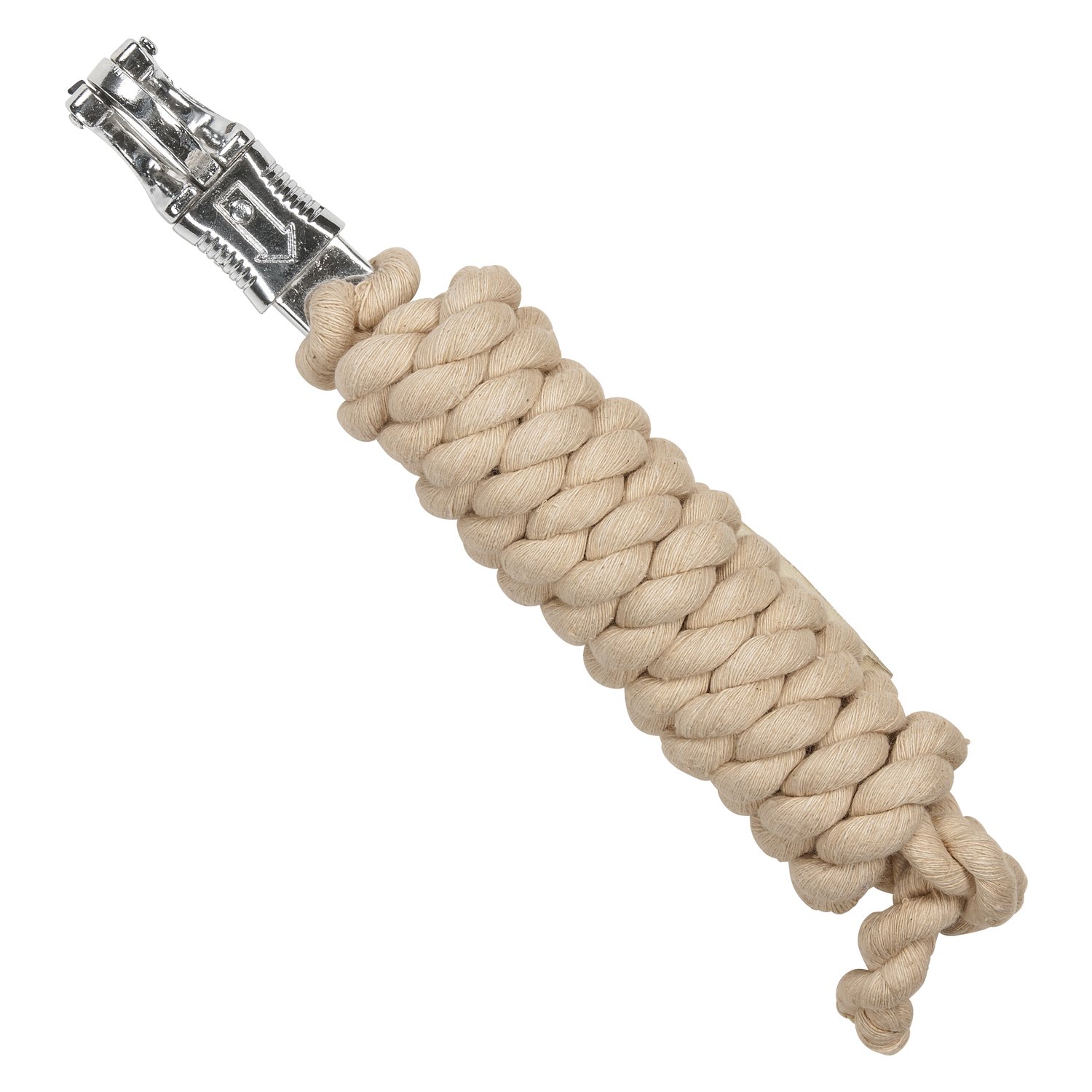 Loesdau Anbindestrick mit Panikhaken  - natur - 2 m