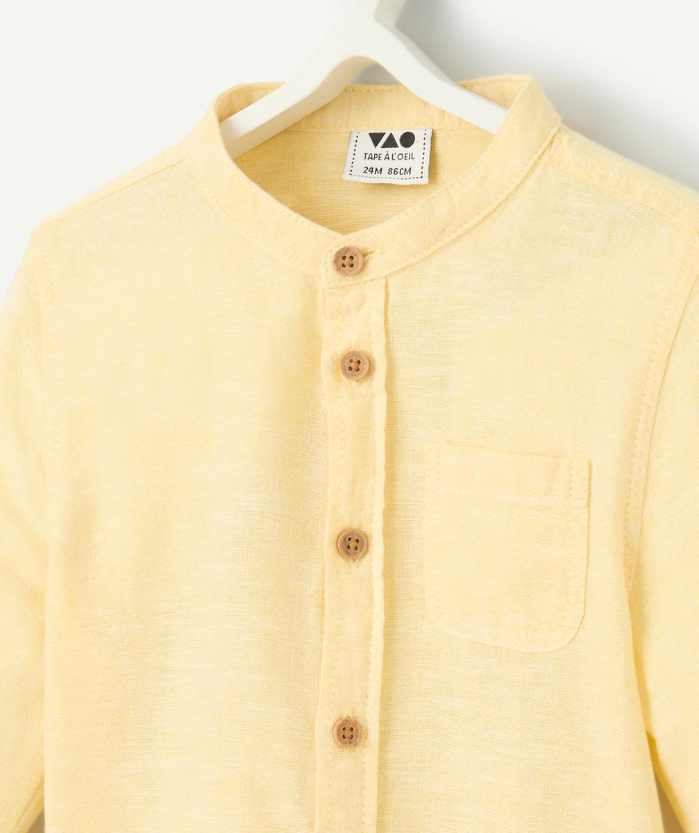 chemise manches longues bébé garçon en lin