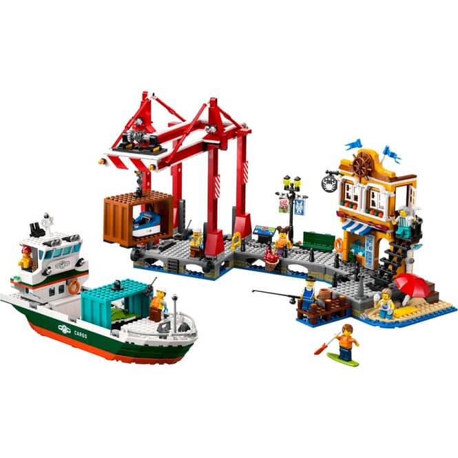 LEGO® City 60422 - Hafen mit Frachtschiff