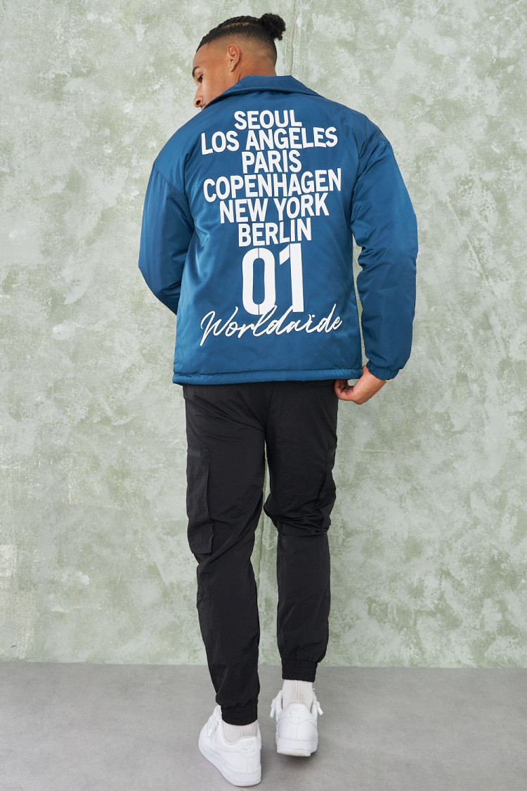 Veste bleue épaisse 