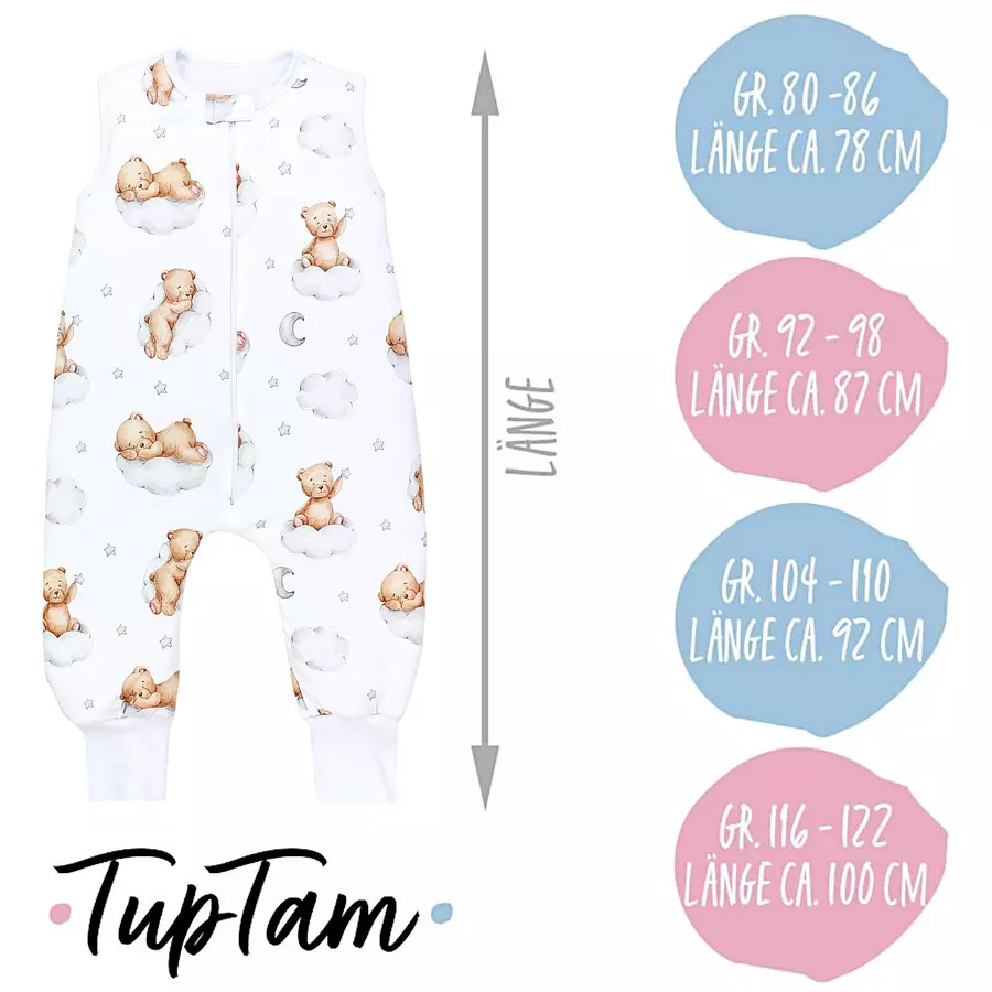 TupTam Baby  Winter Schlafsack mit Beinen 2,5 Tog braun Modell 1