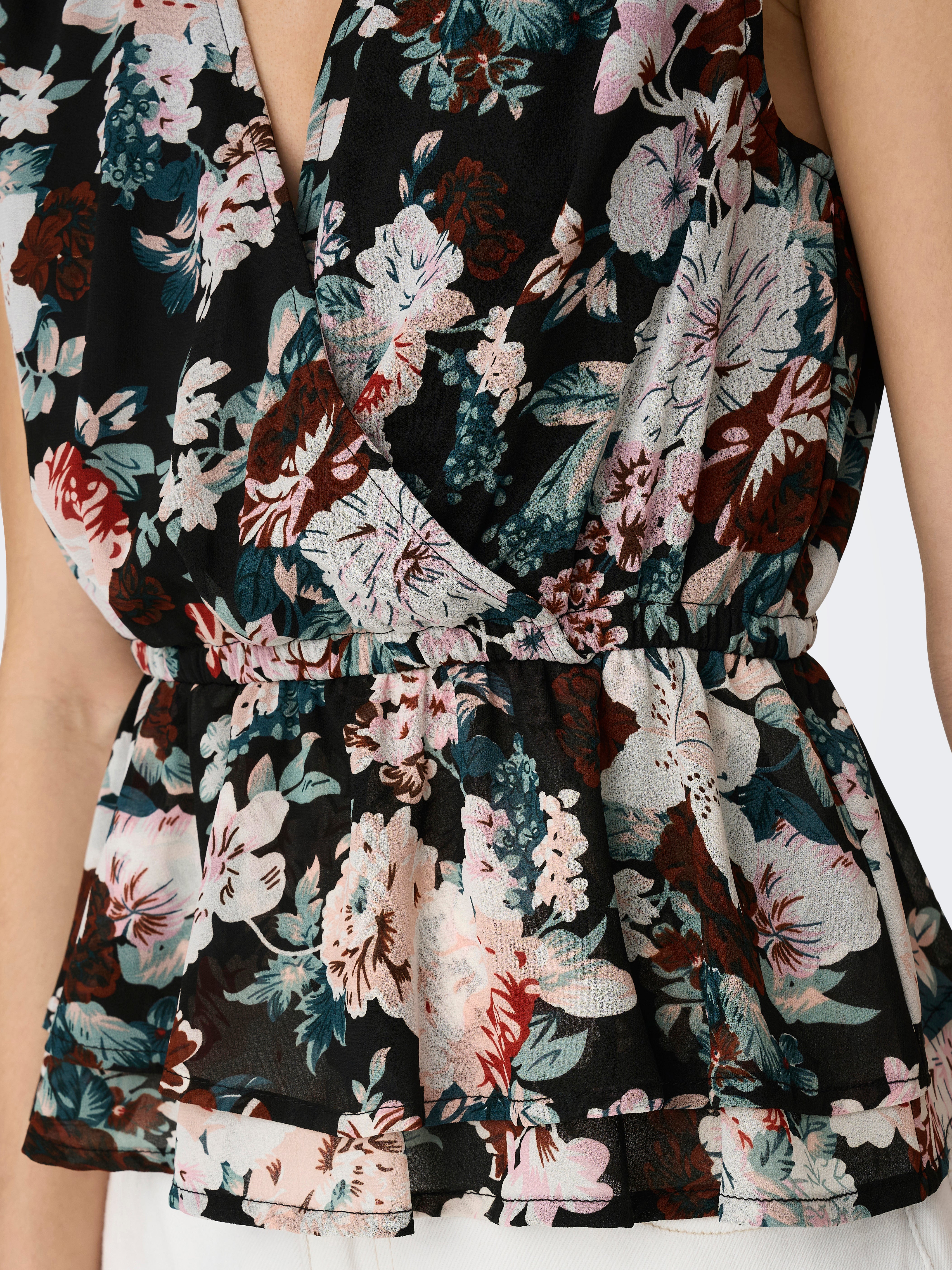 ONLSTAR Top mit Schößchen Black