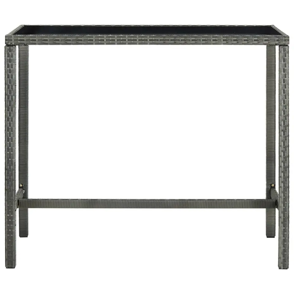 vidaXL - Tuinbarset - Grijs - Poly rattan - 5 stuks - Met kussens