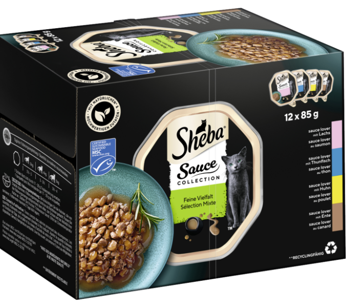 12x Sheba Sauce Feine Vielfalt á 85g=1020g MHD:4.10.26