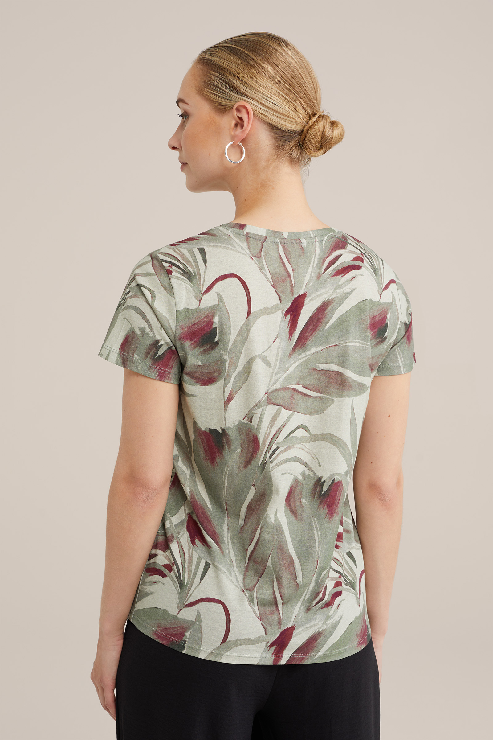 T-shirt met dessin WE Fashion Mosgroen
