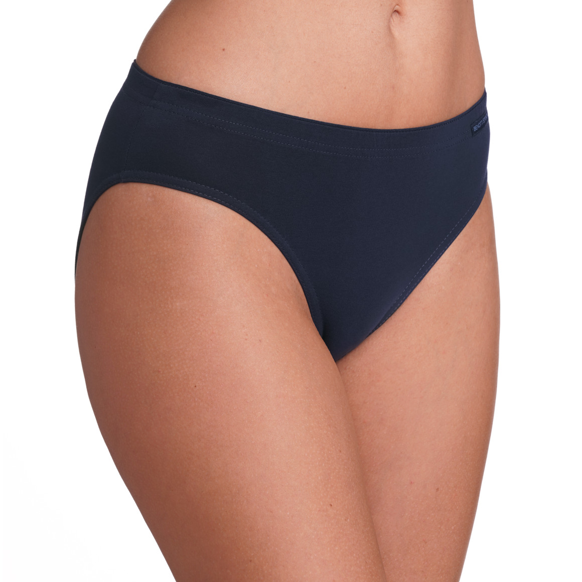 Gina Benotti 3 Damen Slips in verschiedenen Farben weiss / dunkelblau / hellblau