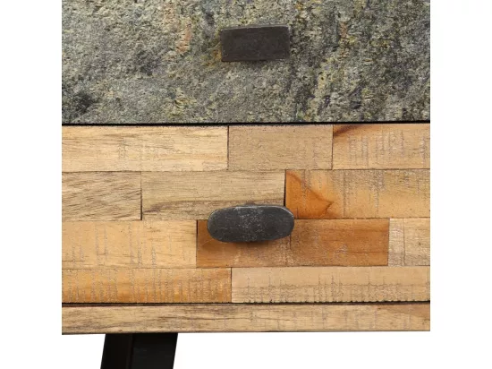 Bureau Teck de récupération massif 110 x 50 x 76 cm