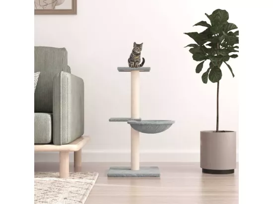 Arbre à chat avec griffoirs en sisal gris clair 72 cm
