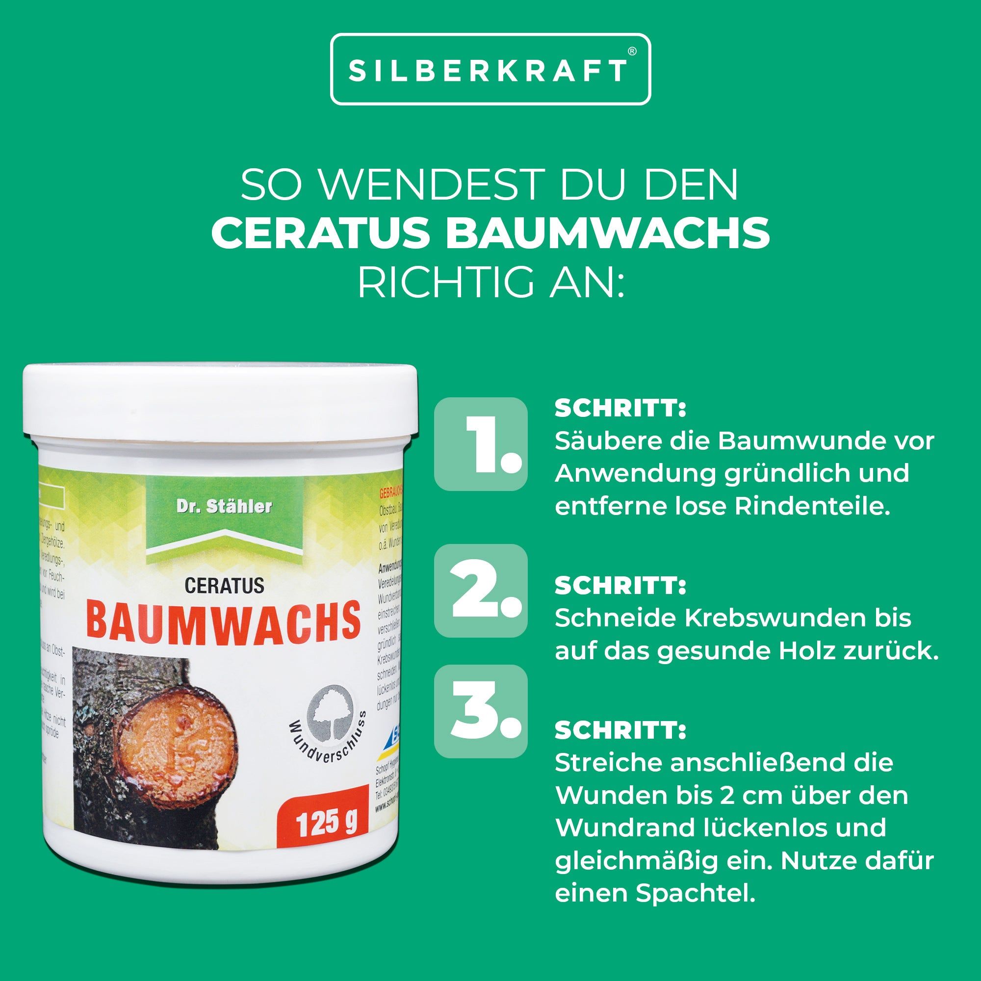 SILBERKRAFT Ceratus Baumwachs