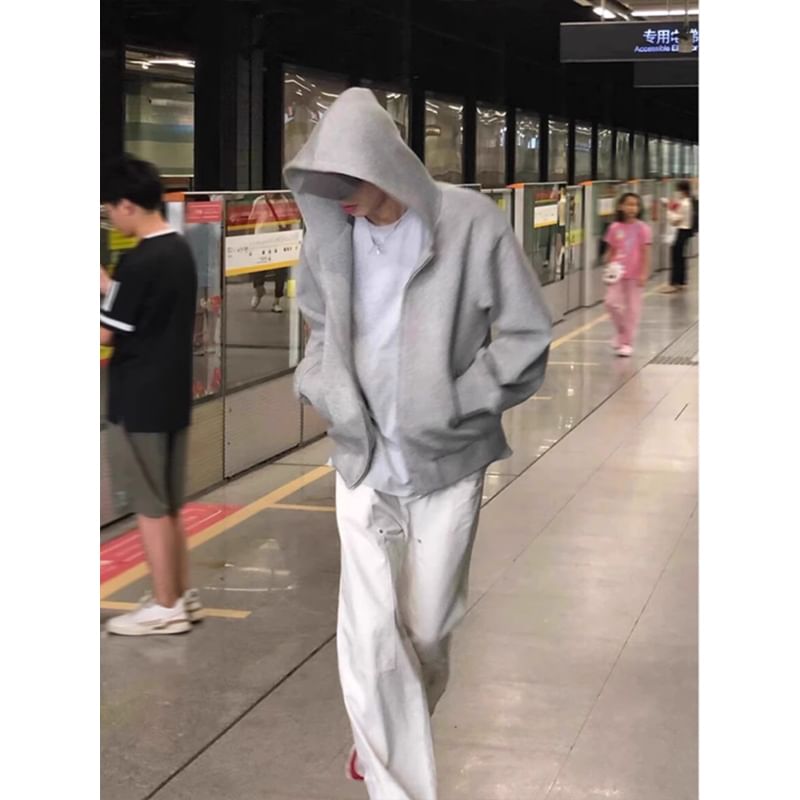 Kimeya - Effen hoodie met rits