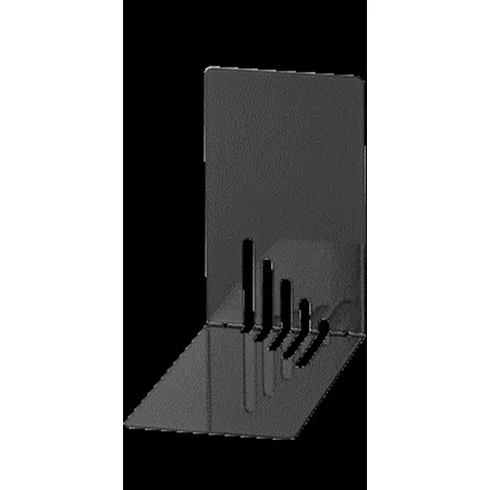 Maul Buchstützen aus Metall, schmal, 14 x 8,5 x 14 cm, schwarz