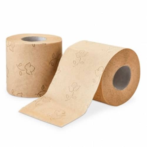 Papier toilette petit rouleau Lucart Econatural 200 feuilles havane 9,6 x 11 cm Ecolabel