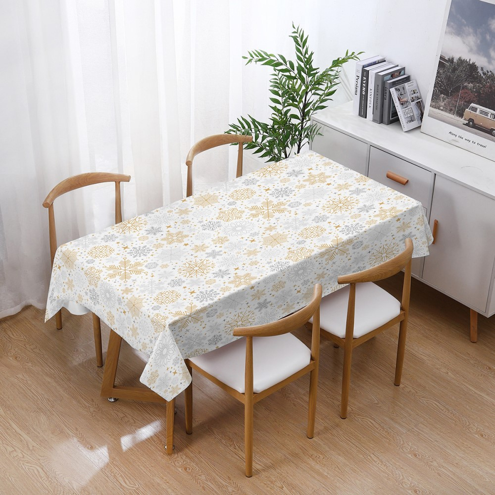 (180x140cm) Wasserabweisende Tischdecke Party Dekoration Weihnachts Tisch Tuch - Style 1