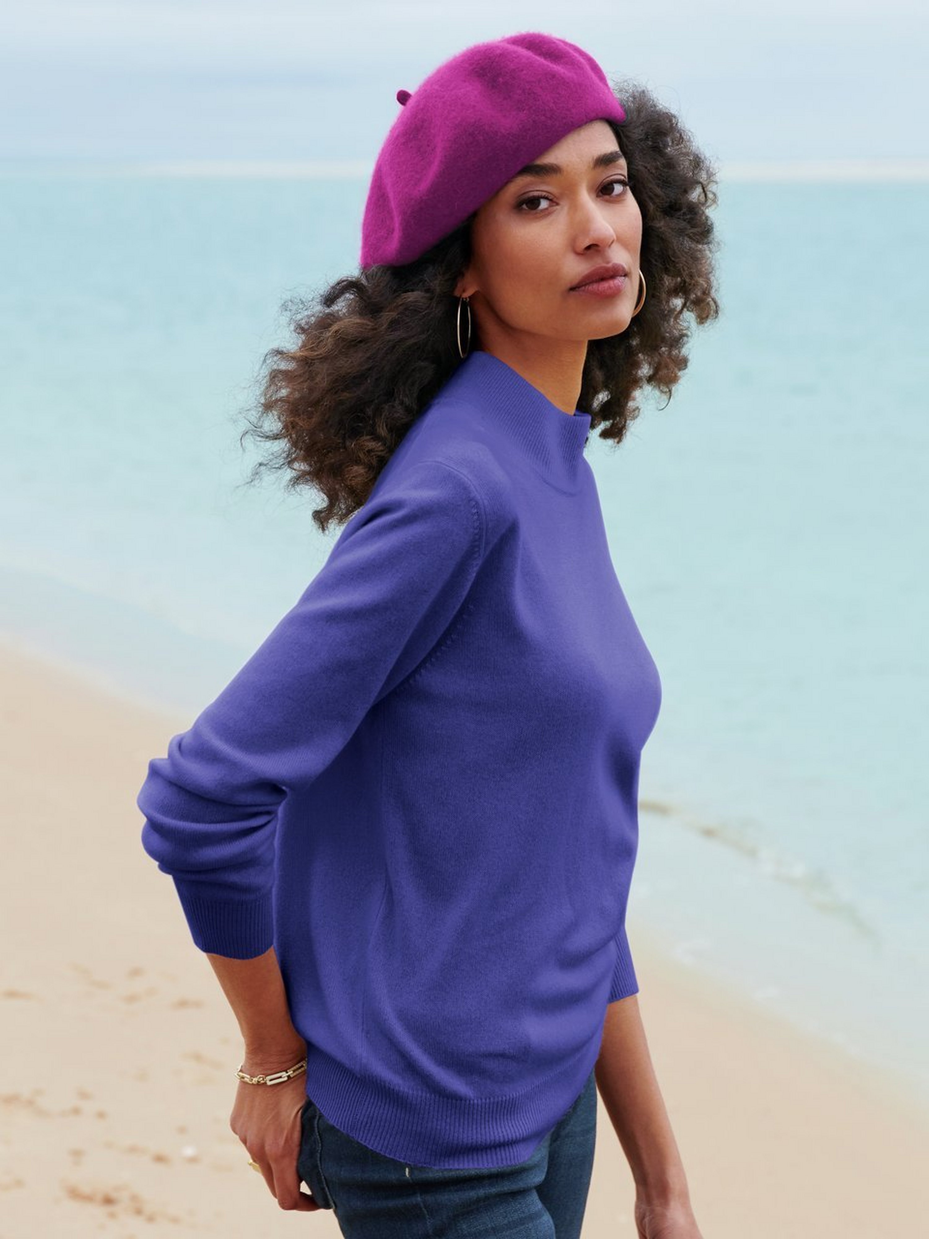 Stehbund-Pullover Modell Sabrina