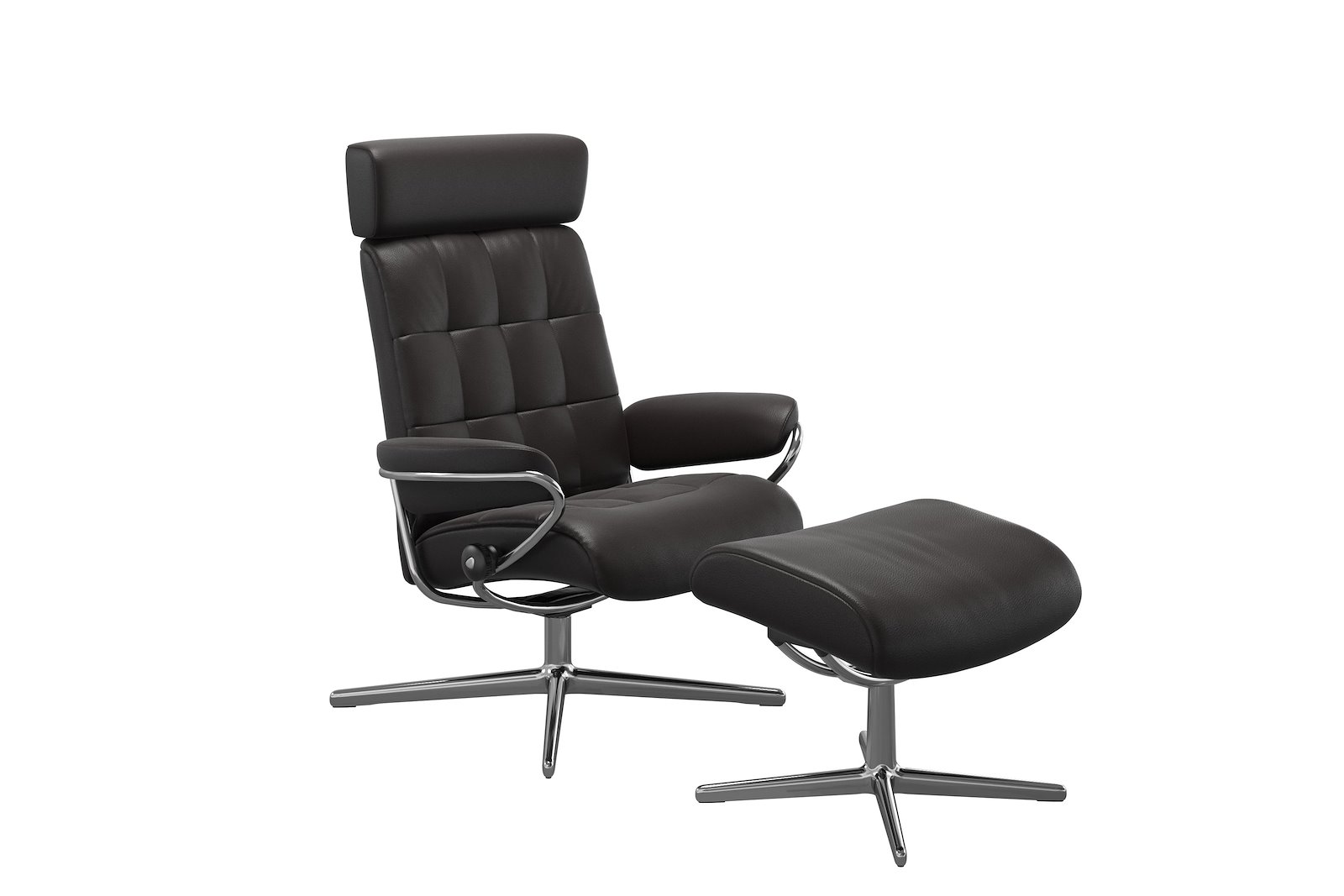 London lenestol m/krakk Hud Noblesse Brown - Cross - Chrome