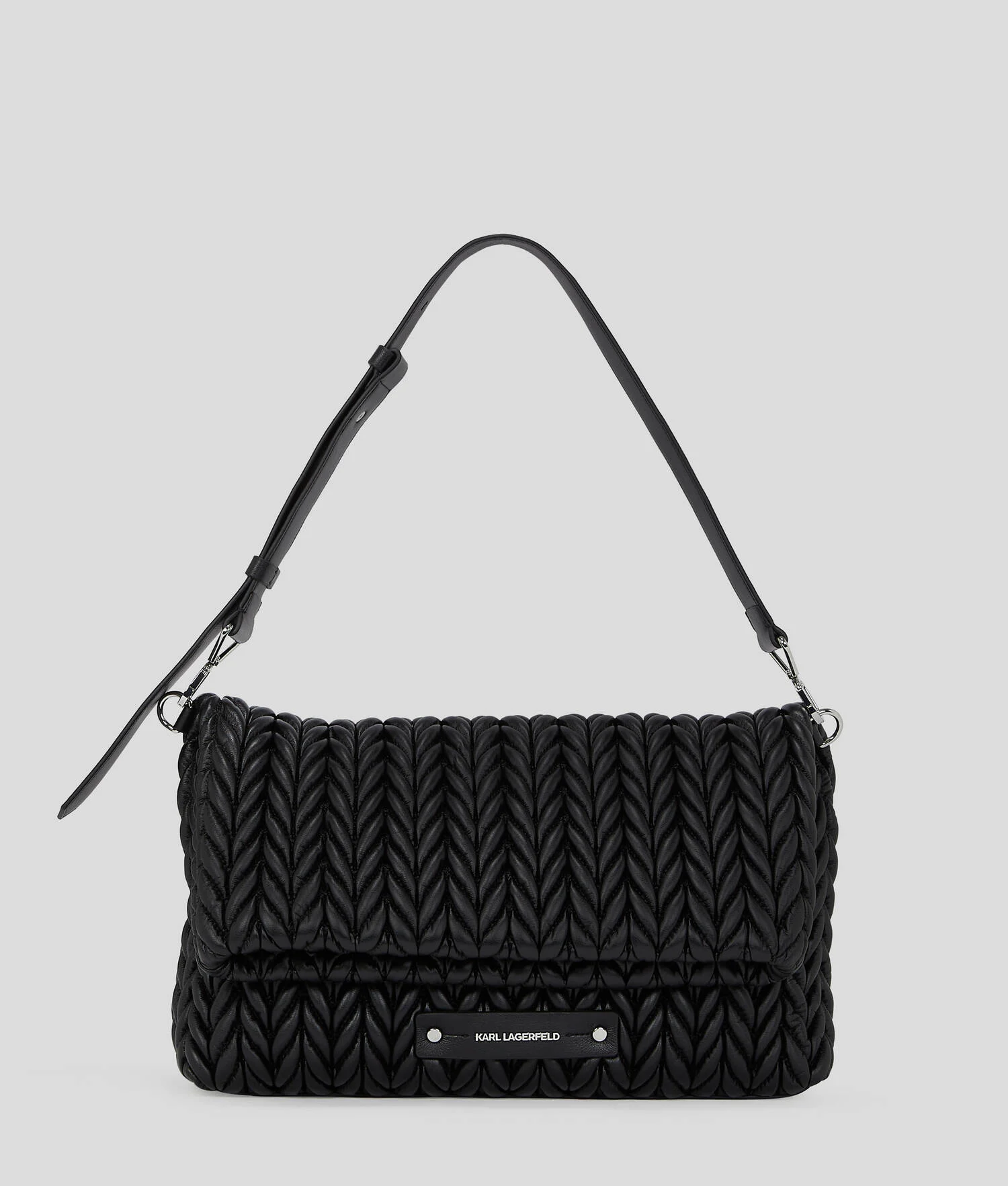 GRAND SAC PORTÉ ÉPAULE K/WEAVE - Noir-Nickel