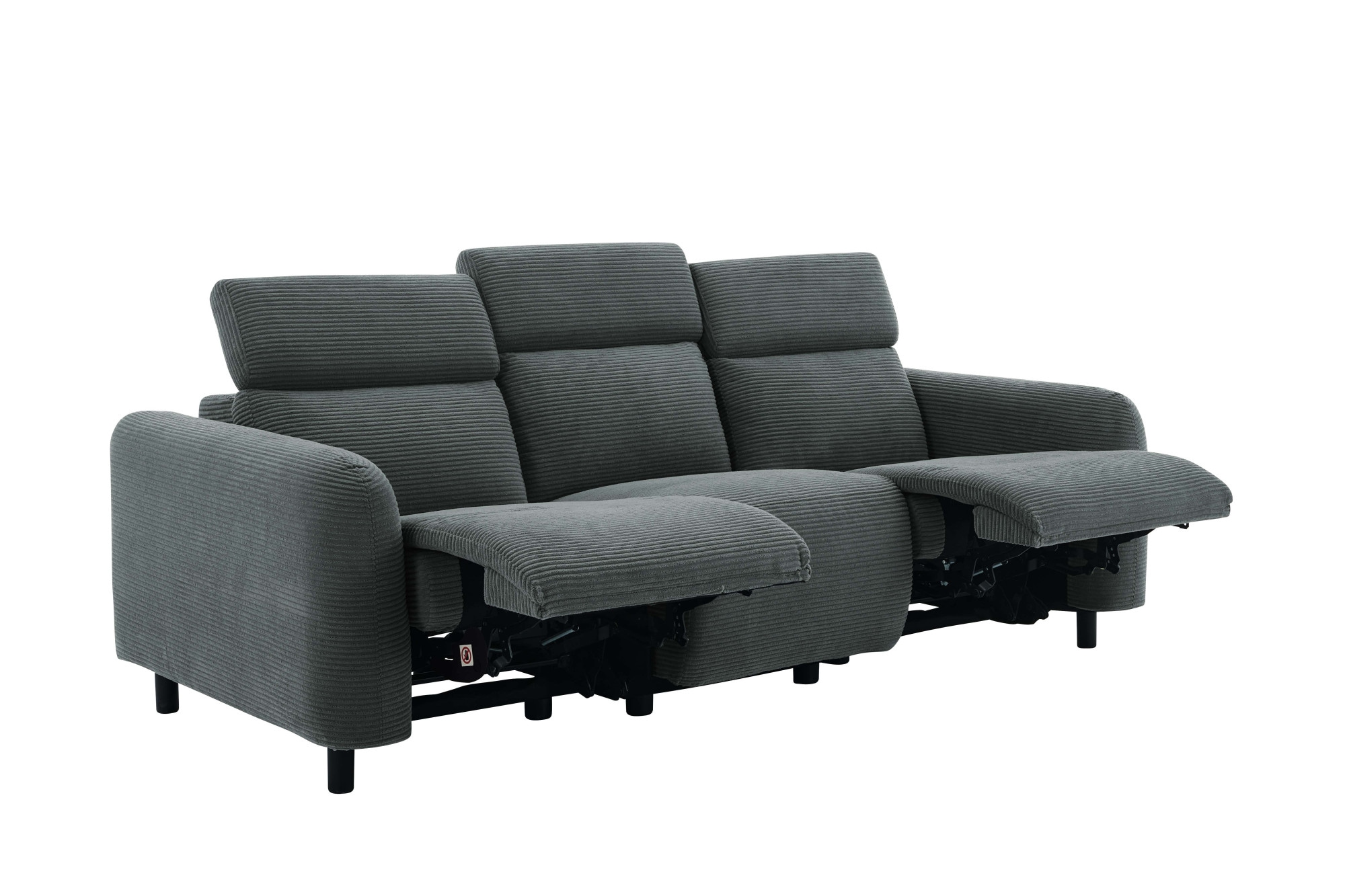 Home affaire 3-Sitzer »SKAANE in Cord, Sofa mit manueller u. elektrischer Relaxfunktion« Relax-Funktion in 2 Sitzen, Kopfteilverstellung, Federkernpolsterung