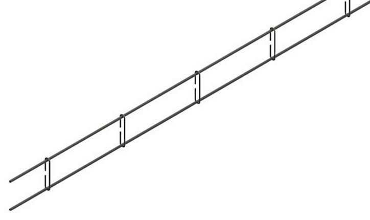Chaînage plat ou épingle CH70 3 x 10 cm L.3 m