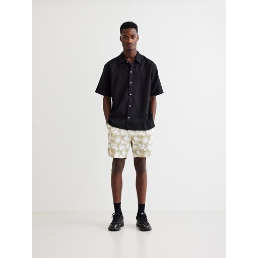 Woodbird Banks Linen Skjorte, Black, S