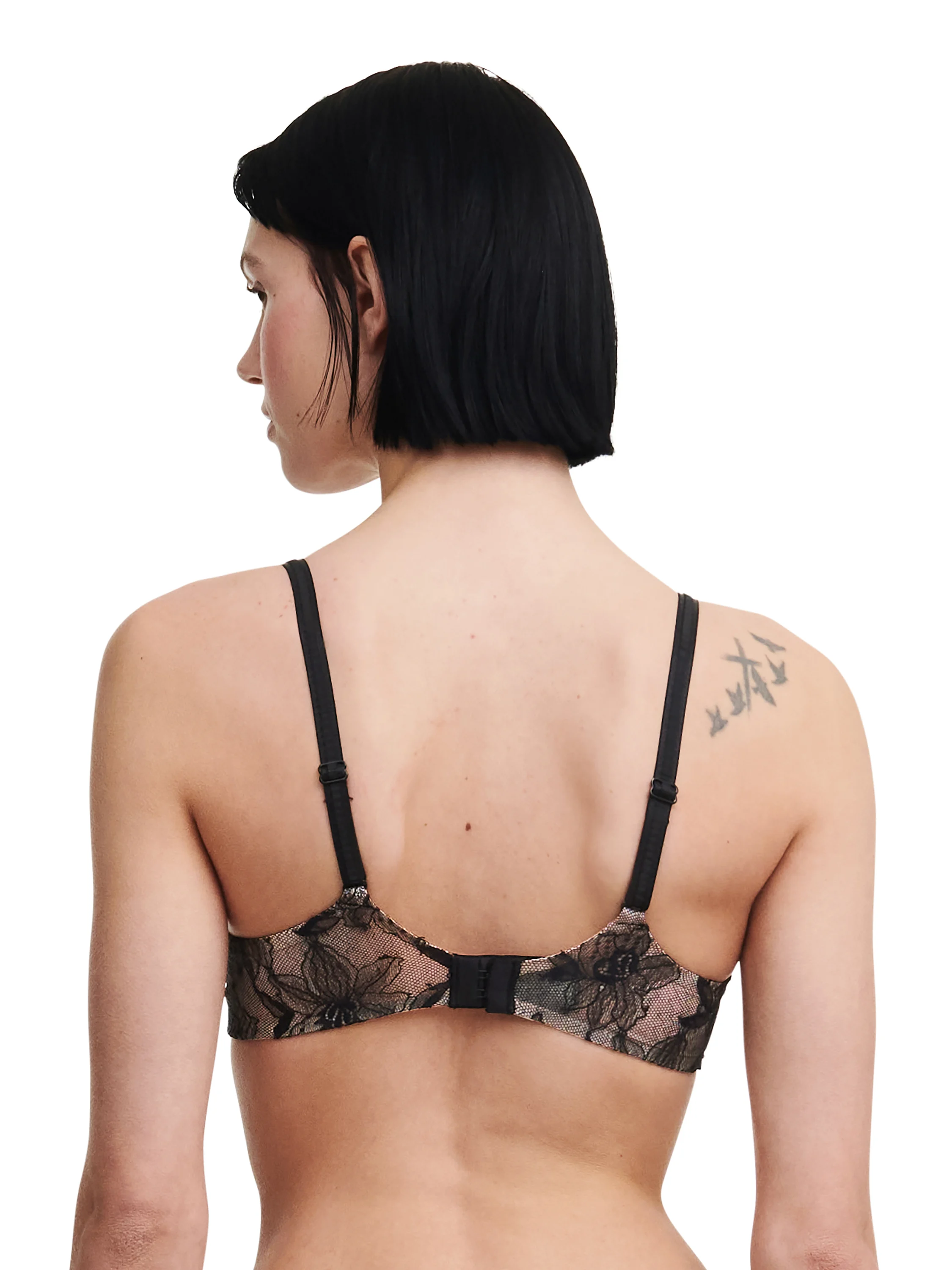 ORCHIDS - Soutien-gorge coques push-up avec dentelle de leavers | Noir