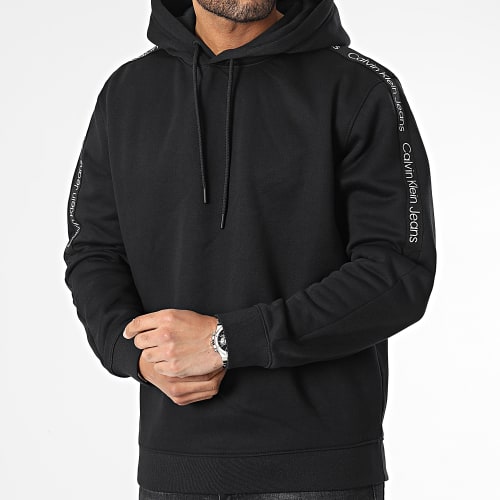 Sweat Capuche A Bandes 3429 Noir