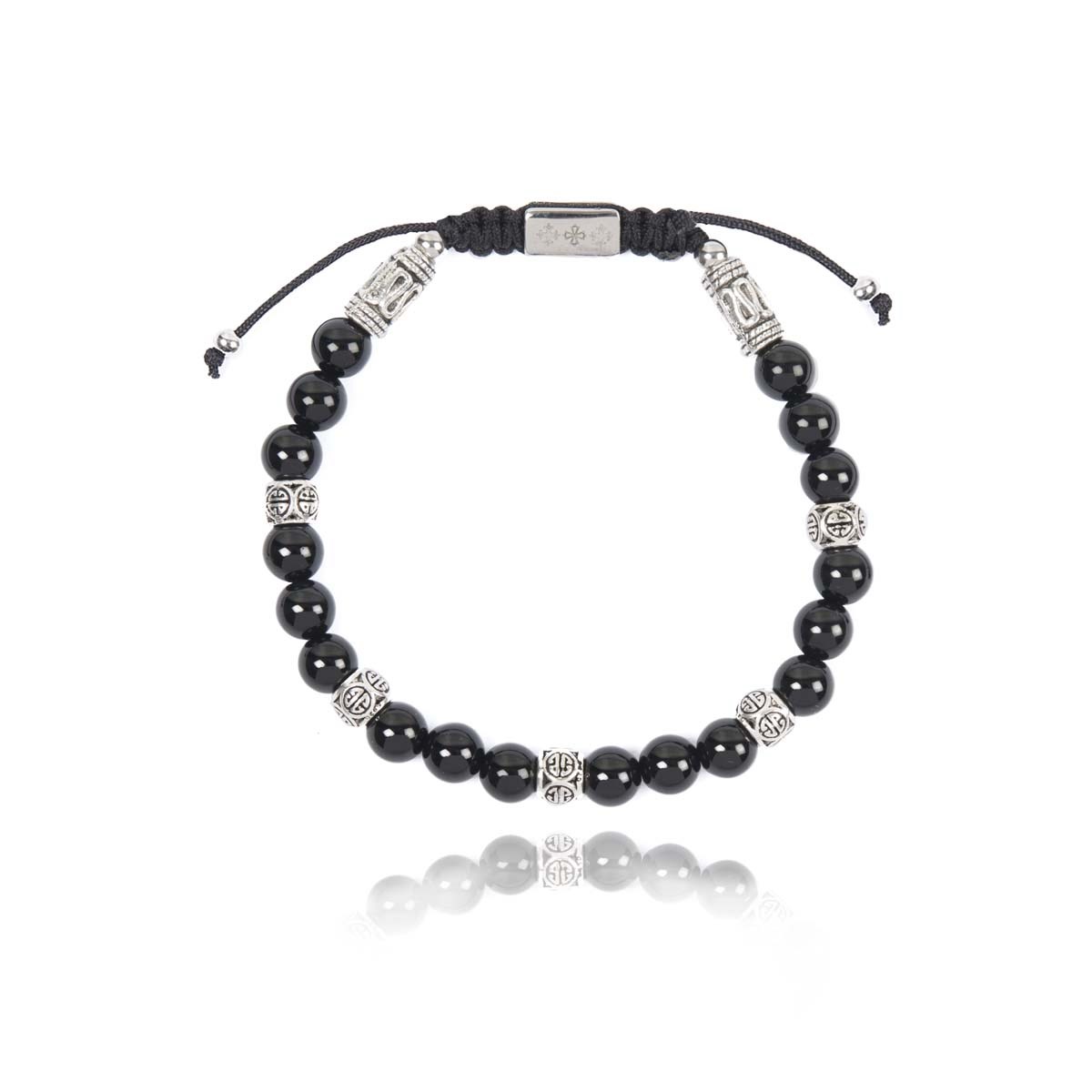 Bracelet onyx noire en pierres naturelles - Lauren Steven