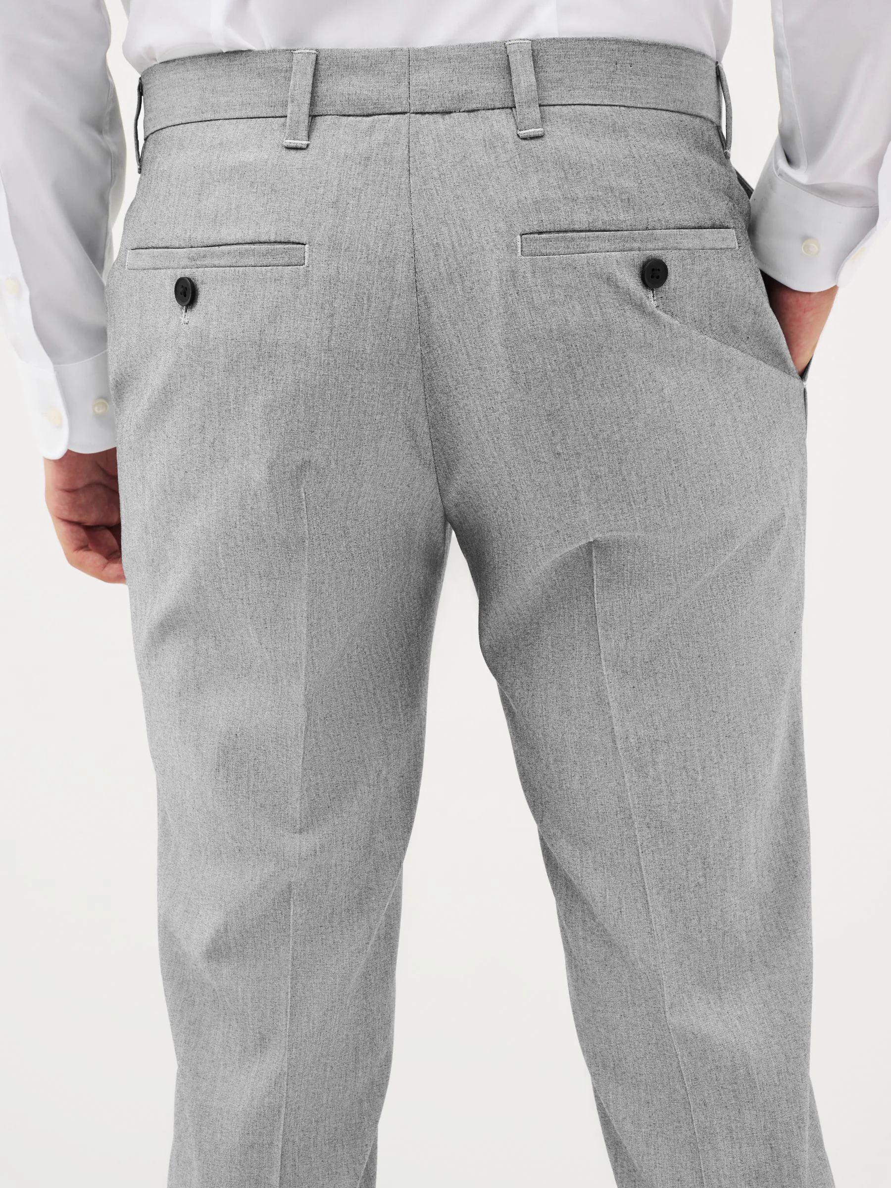 Lichtgrijs - Strakke Pasvorm - Chique stretchy broek