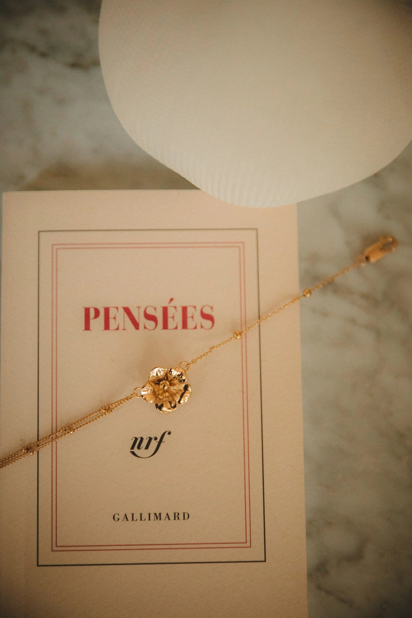 GAÏA - Bracelet fleur doré à l'or fin | Doré