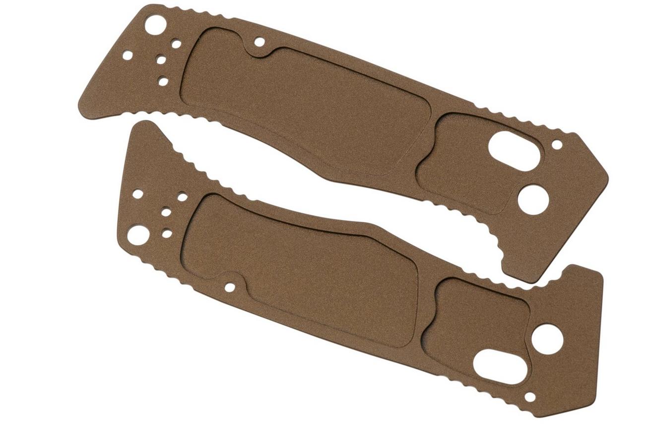 Lex Custom Benchmade Mini Adamas Scales MATH148 Turtle Burnt Bronze Titanium, handgreepschalen