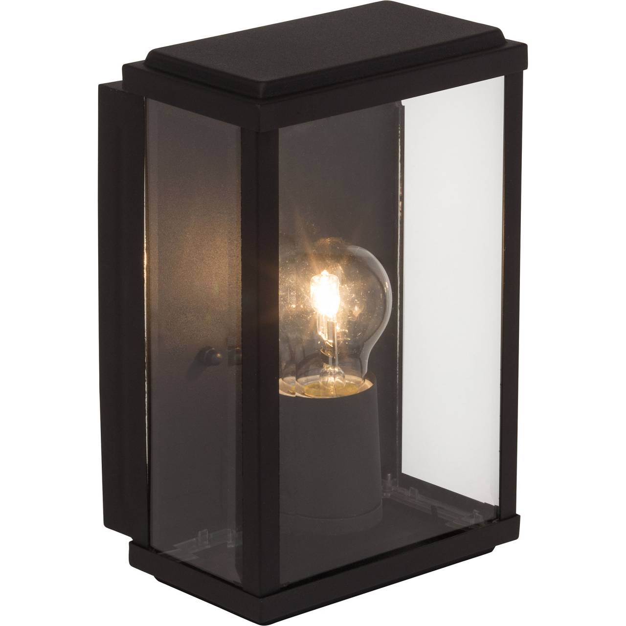 BRILLIANT Lampe Gaia Außenwandleuchte schwarz | 1x A60, E27, 60W, geeignet für Normallampen (nicht enthalten) | IP-Schutzart: 44 - spritzwassergeschützt