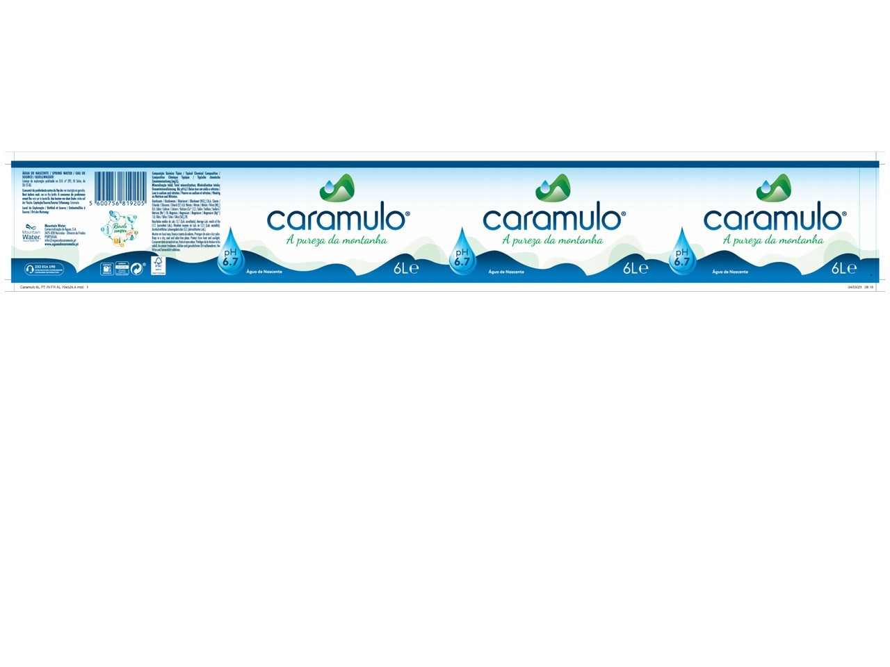 ÁGUA NASCENTE CARAMULO 6 L