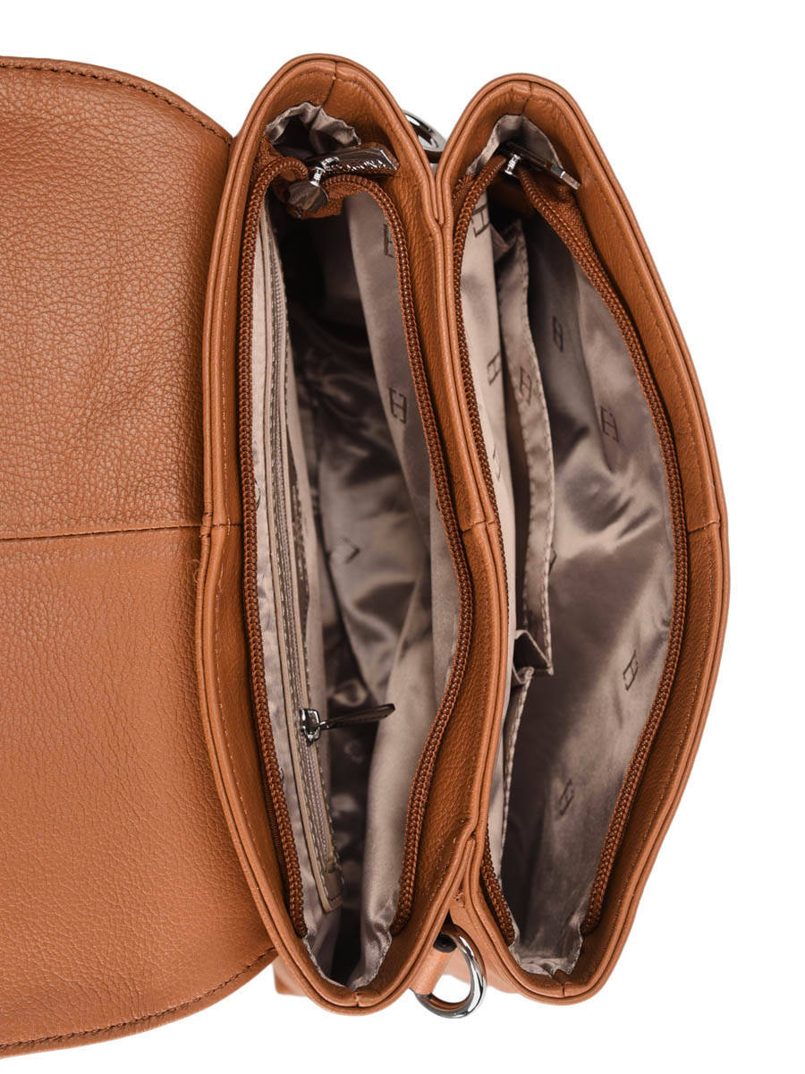 Sac bandoulire Confort cuir HEXAGONA