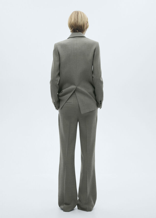 MANGO Flared suit trousers Lt pastel grey