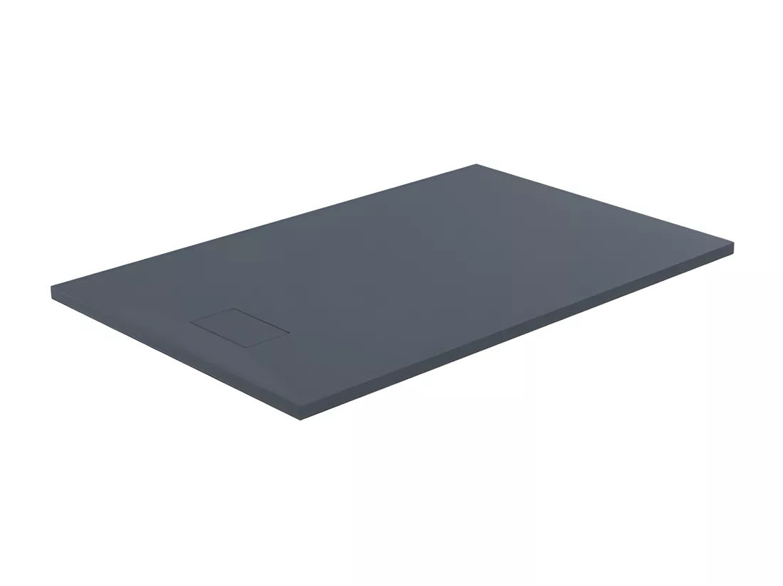 Receveur de douche 90 x 180 cm extra plat PIATTO en SoliCast® surface ardoisée gris basalte