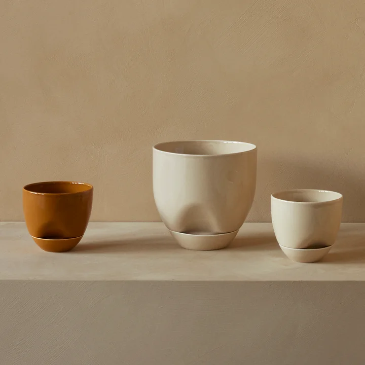 Audo - Hydrous Pflanztopf, Ø 12 cm, ocker