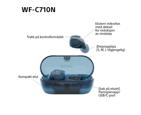 Sony WF-C710 - Glass Blue